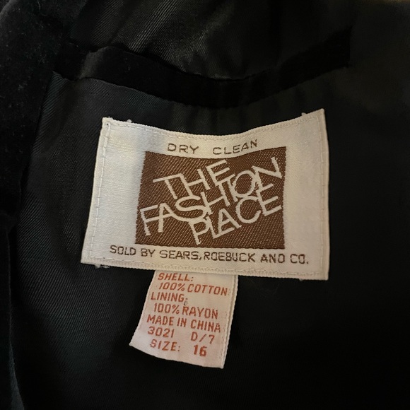 The Fashion Place Vintage Sears blazer jacket. Black, size 16 - Picture 2 of 4